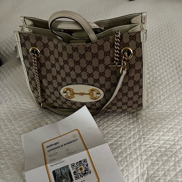 With COA: Excellent Gucci Horsebit Tote - Picture 1 of 14